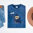 Graduation Sloth Lover T-Shirt Class Of 2019 Mineral Wash Tshirts Mineral Navy