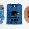Graduation T Shirt Kiss My Class 2018 Goodbye Mineral Wash Tshirts Mineral Navy