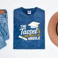 Graduation T Shirt Tassel Was Worth The Hassle Tee Mineral Wash Tshirts Mineral Navy