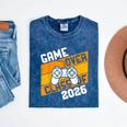 Graduation Video Gamer Game Over Class Of 2026 Senior Mineral Wash Tshirts Mineral Navy