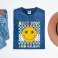 Groovy Next Stop 2nd Grade 1st Grade Graduation 2025 Premium Mineral Wash Tshirts Mineral Navy