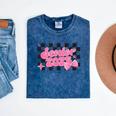 Groovy Senior Class Of 2026 Coquette Pink Bow Graduation Mineral Wash Tshirts Mineral Navy