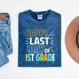Happy Last Day Of 1st Grade Shirt Cutie Graduation Mineral Wash Tshirts Mineral Navy