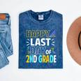 Happy Last Day Of 2nd Grade Shirt Cutie Graduation Mineral Wash Tshirts Mineral Navy