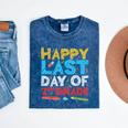 Happy Last Day Of 2nd Grade Shirt Second Grade Graduation Mineral Wash Tshirts Mineral Navy