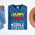 Happy Last Day Of Middle School Graduation Mineral Wash Tshirts Mineral Navy