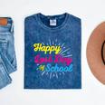 Happy Last Day Of School Graduation Teacher Students Mineral Wash Tshirts Mineral Navy