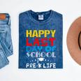 Happy Last Day Of School Pre-K Life Graduation T-Shirt Mineral Wash Tshirts Mineral Navy