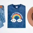 I Hate Everybody Rainbow Sarcastic Grumpy Introvert Mineral Wash Tshirts Mineral Navy
