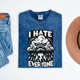 I Hate Everyone Introvert Anti-Social Dark Humor Mineral Wash Tshirts Mineral Navy I Hate Everyone Introvert Anti-Social Dark Humor Mineral Wash Tshirts Mineral Navy
