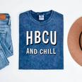 HBCU And Chill Support Alumni Graduation Education Mineral Wash Tshirts Mineral Navy