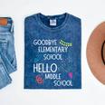 Hello Middle School Graduation Elementary School T-Shirt Mineral Wash Tshirts Mineral Navy