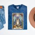 The Hermit Cat Tarot Card Introvert By Georgi Mineral Wash Tshirts Mineral Navy