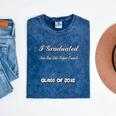 High School College Graduation Senior 2018 Shirt Mineral Wash Tshirts Mineral Navy