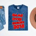 High School Graduation Tshirt Game Over Senior Class Of 2018 Mineral Wash Tshirts Mineral Navy