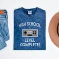 High School Graduation Shirt Level Complete Video Gamer Mineral Wash Tshirts Mineral Navy