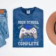 High School Level Complete Class Of 2025 Graduation Mineral Wash Tshirts Mineral Navy