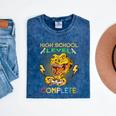 High School Level Complete Gamer Graduation Dinosaur 2021 Mineral Wash Tshirts Mineral Navy