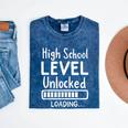 High School Level Unlocked Gamer Graduation Apparel Mineral Wash Tshirts Mineral Navy