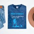 Hike-Trovert Hiking Humor Definition Introvert Mineral Wash Tshirts Mineral Navy