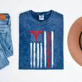 Hospice Aide American Flag Nurses Graduation Medical Mineral Wash Tshirts Mineral Navy