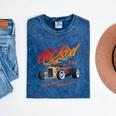 Hotrod Vintage Style Car Nostalgia Hotrod Distressed Premium Tri-Blend Mineral Wash Tshirts Mineral Navy