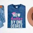 Now Hotter By One Degree Graduation T-Shirt Mineral Wash Tshirts Mineral Navy