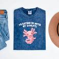 Id Rather Be With My Axolotl Salamander Introvert Raglan Baseball Tee Mineral Wash Tshirts Mineral Navy