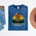Id Rather Be Playing With My Disc Introvert Disc Golf Raglan Baseball Tee Mineral Wash Tshirts Mineral Navy