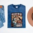 I'm From The 1900s Vinyl Record Lover For Women Premium Mineral Wash Tshirts Mineral Navy