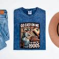 I'm From The 1900s Vinyl Record Lover For Women Raglan Baseball Tee Mineral Wash Tshirts Mineral Navy