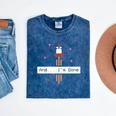 And I'm Done Rocket Graduation Retro Look Mineral Wash Tshirts Mineral Navy