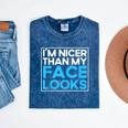 I'm Nicer Than My Face Looks Shy People Introverts Mineral Wash Tshirts Mineral Navy I'm Nicer Than My Face Looks Shy People Introverts Mineral Wash Tshirts Mineral Navy