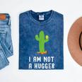 I'm Not A Hugger Cactus Not a Hugger Introvert Cute Mineral Wash Tshirts Mineral Navy