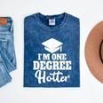 I'm One Degree Hotter Graduation Gag Seniors T-Shirt Mineral Wash Tshirts Mineral Navy