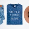I'm All Peopled Out Introvert Mineral Wash Tshirts Mineral Navy