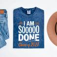 I'm Sooo Done Class Of 2027 Senior Graduation Grad Party Mineral Wash Tshirts Mineral Navy