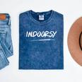 Indoorsy For Men Women Adult Introvert Matching Mineral Wash Tshirts Mineral Navy