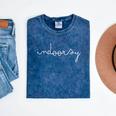 Indoorsy For Men Women Adult Introvert Mineral Wash Tshirts Mineral Navy
