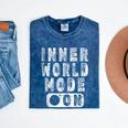 Inner World Mode On Introvert Saying Mineral Wash Tshirts Mineral Navy