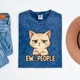 Introvert Anime Cat Ew People Mineral Wash Tshirts Mineral Navy