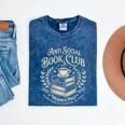 Introvert Books Club Member Coffee Book Lovers Vintage Premium Tri-Blend Mineral Wash Tshirts Mineral Navy
