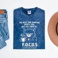 Introvert Cat Coffee Sarcastic Dark Humor Focus Meme Graphic Mineral Wash Tshirts Mineral Navy