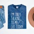 Introvert Cat Lover Kitten Kitty Cat Mom Cat Dad Pet Lover Mineral Wash Tshirts Mineral Navy