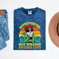 Introvert Cats Sarcasm Cat Lover Introverts Mineral Wash Tshirts Mineral Navy