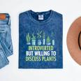 Introvert Farming Life Gardening For Geeky Plant Lover Mineral Wash Tshirts Mineral Navy