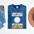 Introvert Guitarist Only Need Guitar Enjoy Acoustic Music Mineral Wash Tshirts Mineral Navy