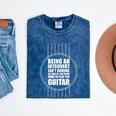 Introvert Guitarist Play Guitar Instrument Music Acoustic Mineral Wash Tshirts Mineral Navy