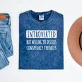 Introvert Introverted Willing To Discuss Conspiracy Theories Mineral Wash Tshirts Mineral Navy