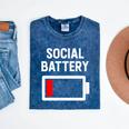 Introvert Low Social Battery Level Anti Social People Mineral Wash Tshirts Mineral Navy Introvert Low Social Battery Level Anti Social People Mineral Wash Tshirts Mineral Navy